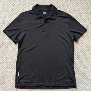 Icebreaker Merino Wool Polo Shirt - Superfinelite - Men's Large - Black